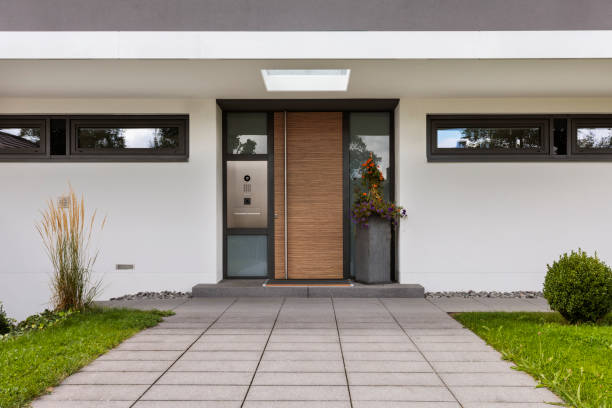 Porte d'entrée moderne maison contemporaine